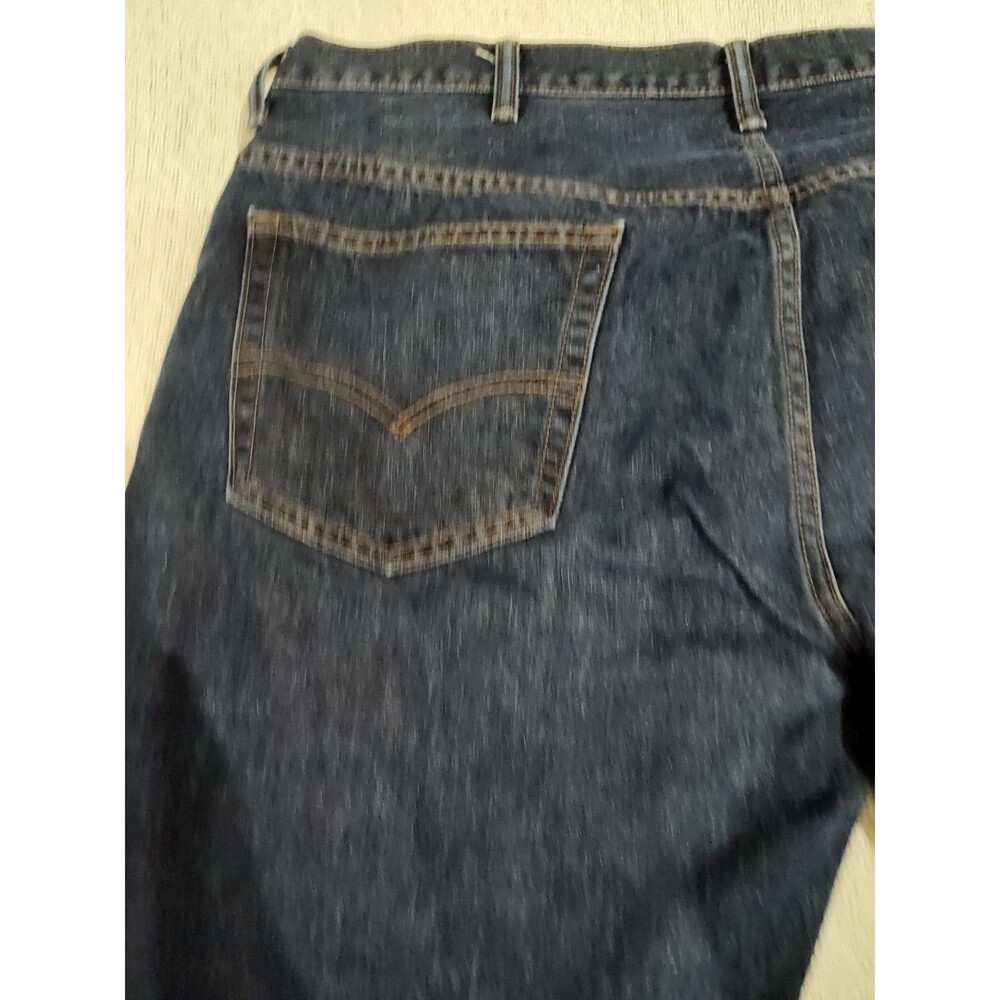 Levi’s 569 Jeans Men’s 38x32 Straight Leg Dark Wash Denim Zip Patch Pockets - Picture 4 of 11